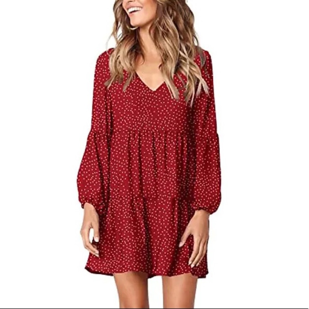 No Brand Boutique A-Line Polka Dot Dress